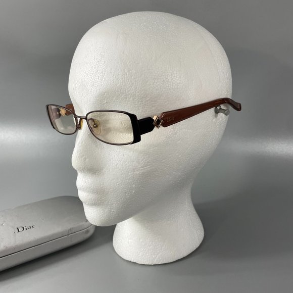 CHRISTIAN DIOR CD3747 3747 YGJ Brown Eyeglass Frame w/Case - Picture 2 of 13